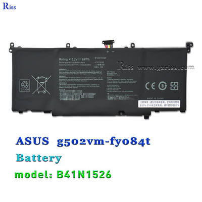 Buy B41N1526 15.2V 64Wh Laptop Battery For ASUS ROG Strix GL502 GL502V GL502VS DB71 online manufacture