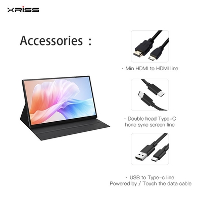 Wholesale 15.6 Inch Portable Monitor FHD 4K Touch no touch  Screen  Portable Monitor with Type-c Port  HDMI