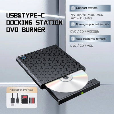 External CD DVD Burner USB 3.0 USB C CD-RW Drive DVD-RW Burner Writer Player